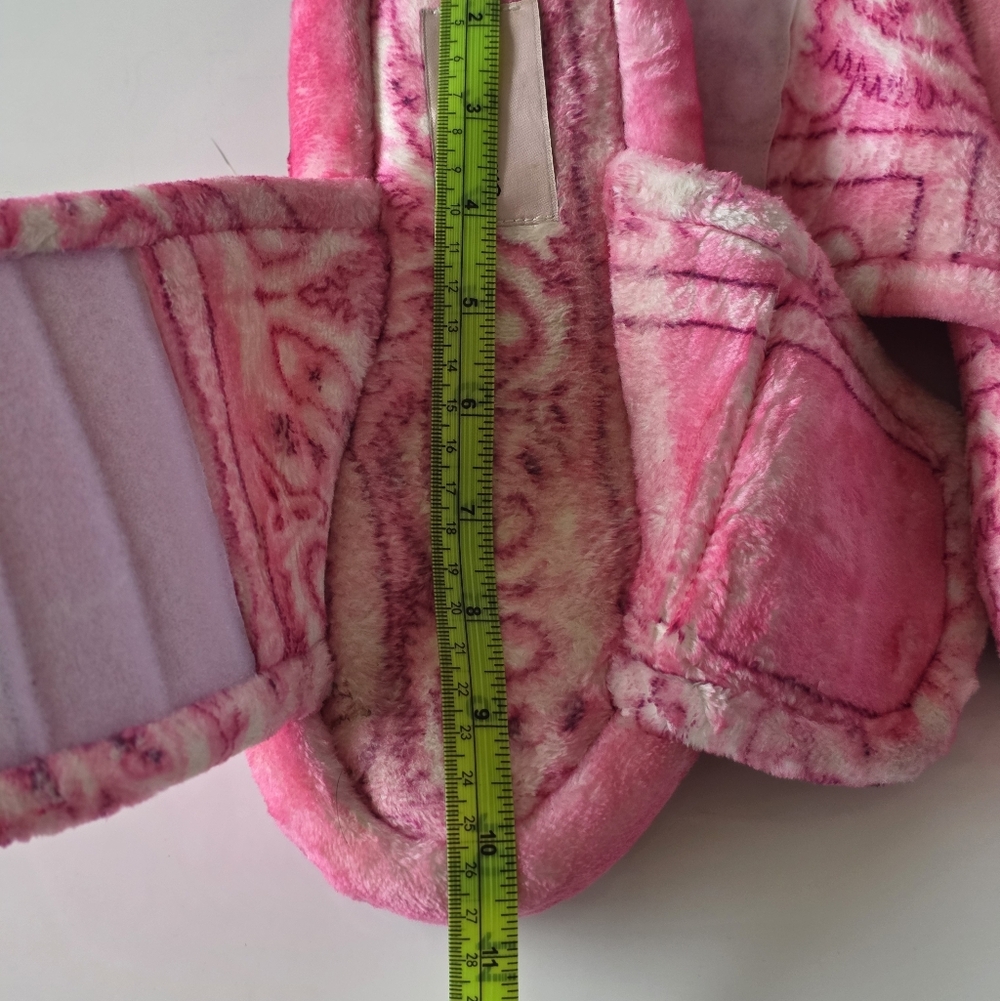 NATASHA ZINKO PINK BANDANA PRINT VOLUME PLATFORM SLIDES 9 - Picture 6 of 12